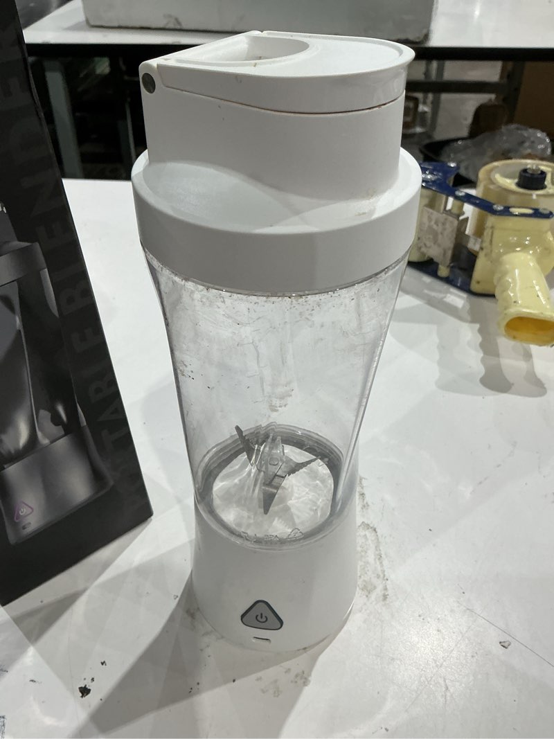 Condition photo showing As Is for blender 3.4587oz cordless 2.5698 watt portable freshly squeezed 54.369mah self cleaning free portable juicer 3.1478 sharp huilanse