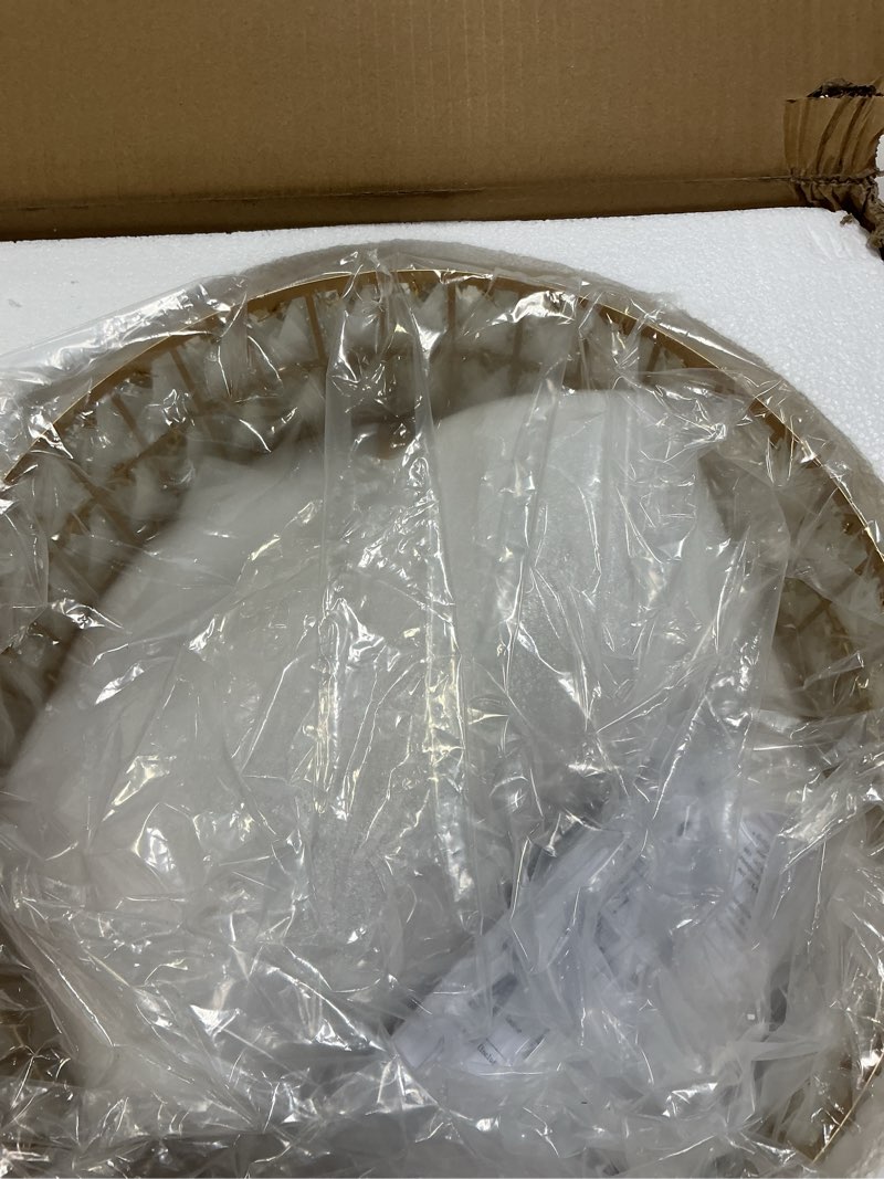 Condition photo showing Good Condition for Salaiwei 16” 4-Light Modern Crystal Chandeliers Gold Dinning Room Light Fixture, Round Pendant Light