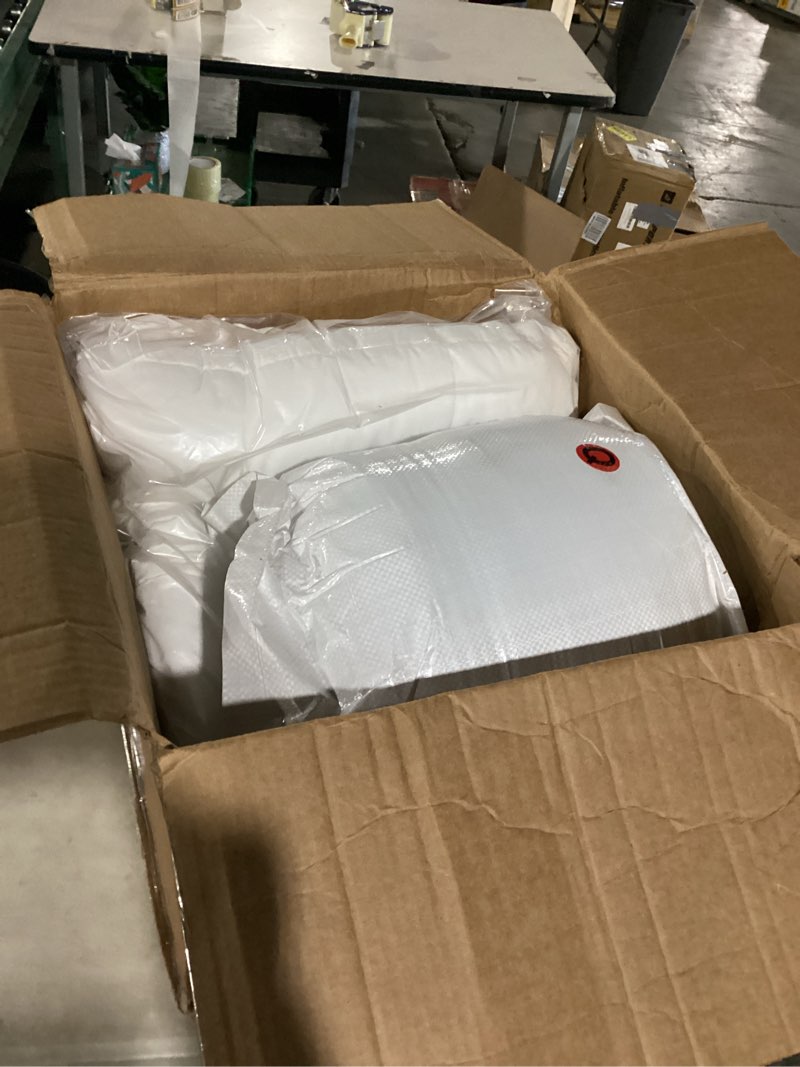 Condition photo showing Good Condition for sleep innovations dual layer 4 inch memory foam mattress topper, queen size, ultra soft support, 3 inch cooling gel memory foam plus 1 inch fluffy pillow top cover queen plush support topper