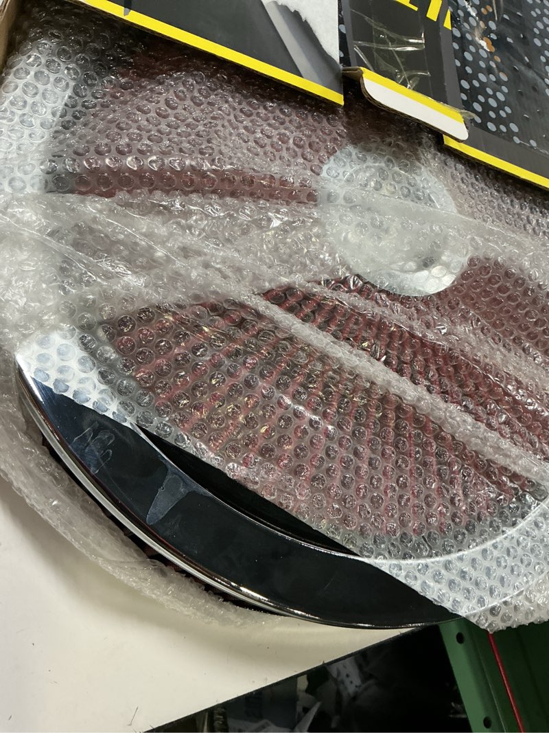 Condition photo showing Good Condition for 14" x 3" round air cleaner filter assembly kit with high- flow thru lid washable & reusable for caburetor lid 5-1/8" carb neck compatible with ford/gmc/chevy sbc bbc (red) red 14" x 3"