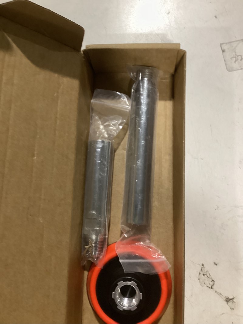 Condition photo showing As Is for 5/8"-11 thread angle grinder extension shaft buffer backing plate,3" 4" & 5.5" connecting rod with 1" 2" & 3" polishing pad airway buffer extender for angle grinder and car polisher (silver)
