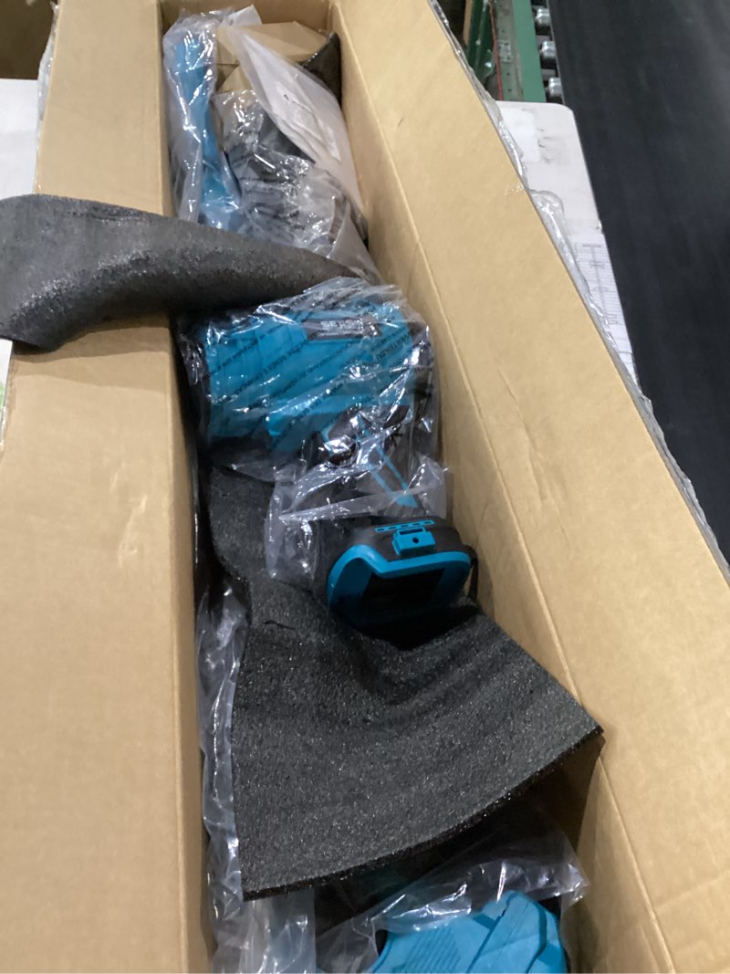 Condition photo showing New/Like New for gutter cleaning tools cordless leaf blower for roof gutters, 700cfm/200mph | 3-speed, 2x 4.0ah batteries, 8.9ft telescopic pole & 180° swivel, clean gutters from ground safely, for lawn, patio, snow teal blue