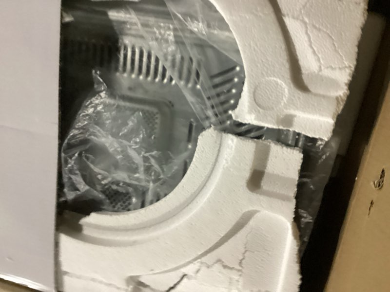 Condition photo showing New/Like New for farberware 1.1 cu. ft. countertop microwave oven – 1000 watts power, auto cook settings, defrost, easy clean and child safety lock - stainless 1.1 cu. ft. stainless steel