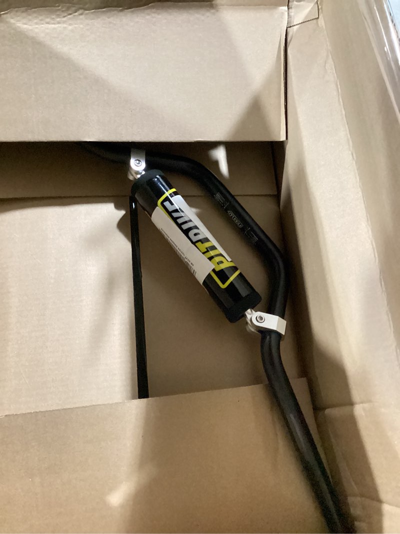 Condition photo showing Good Condition for Universal 7/8 Inch 22mm Dirt Bike Handlebars, Upgraded Pit Bike Handlebar with Foam Pad and Anti-slip Handlebar Grips for Motocross CRF YZF KXF KLX RMZ DRZ Pit Dirt Bike ATV Quad - Black Black&Black WITH Foam Pad & Grip