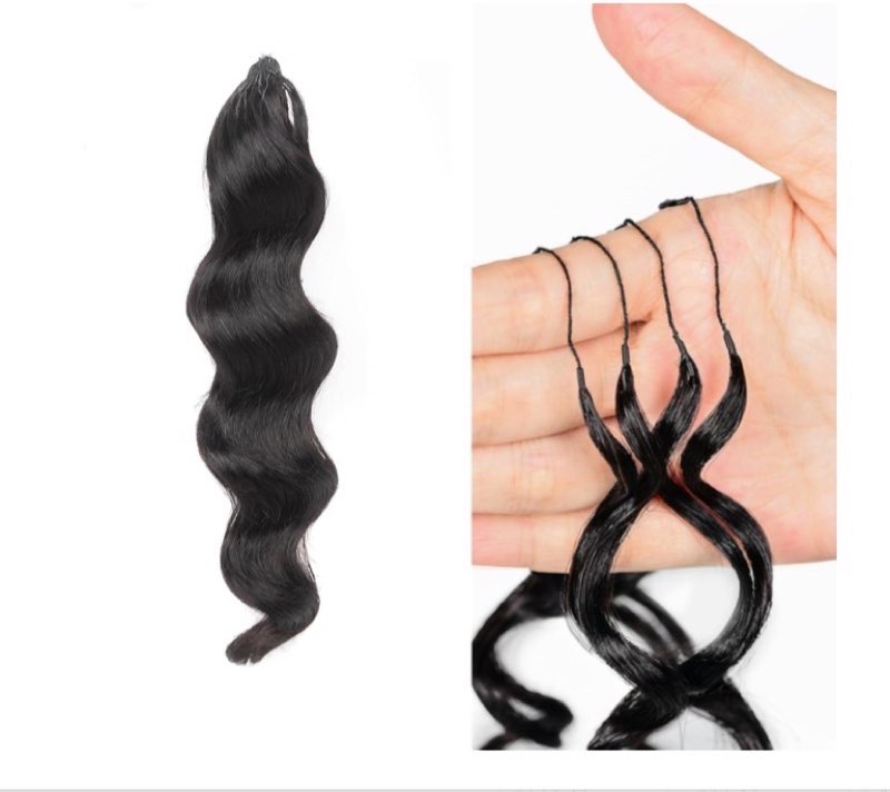 ToyoTress Ocean Wave Crochet Human Hair - 14 Inch 50G Feather-Line Invisible Crochet Hair For Black 