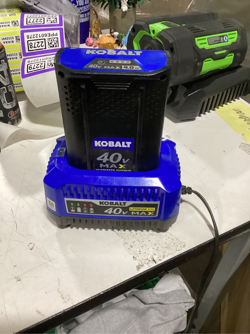 kobalt 40v max 4.0 ah battery and charger