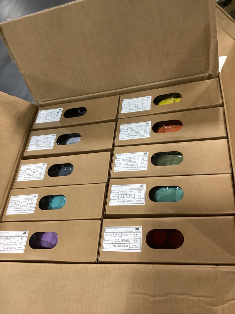 Condition photo showing New/Like New for PLA Filament 1.75mm 10 Pack 10KG, 3D Printer Filament 1kg Spool Each, Neatly Wound & Tangle-Free, High-Speed Printing, ±0.02mm Accuracy, Strong Adhesion, 10 Colors Pack for FDM Printers 10kg Black/White/Gray/Red/Yellow/Orange/Blue/Green/Purple/Light Green
