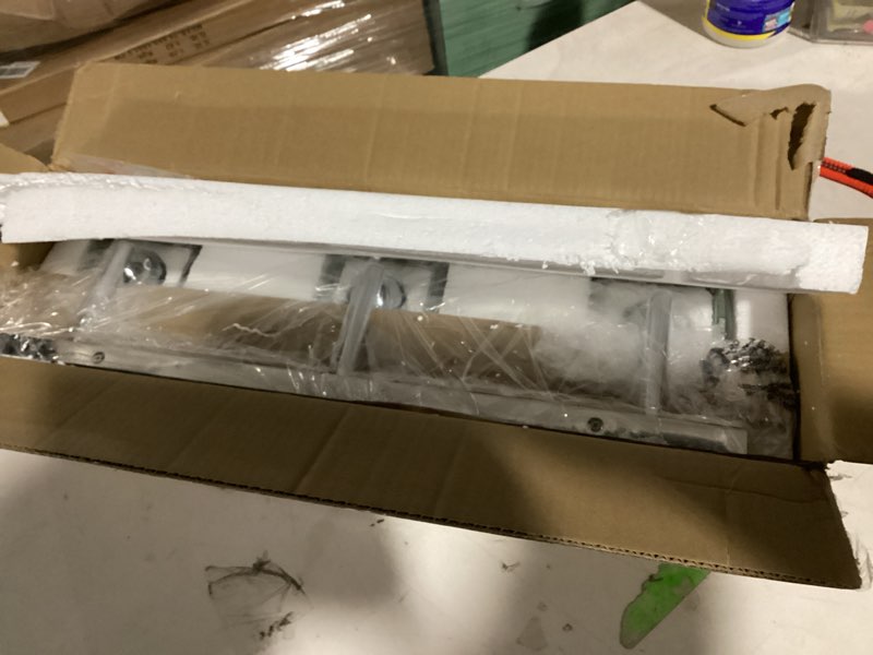 Condition photo showing New/Like New for volisun chrome bathroom light fixtures, modern stainless steel bathroom lighting fixtures over mirror, 3 light bathrooms vanity light, crystal vanity light for bathrooms-ul certificated(exclude bulb) polished chrome-square 3 light