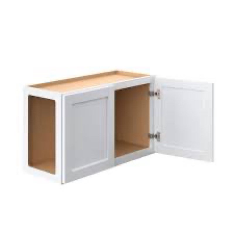 courtland 36 in. w x 12 in. d x 15 in. h assembled shaker wall bridge kitchen cabinet in polar white