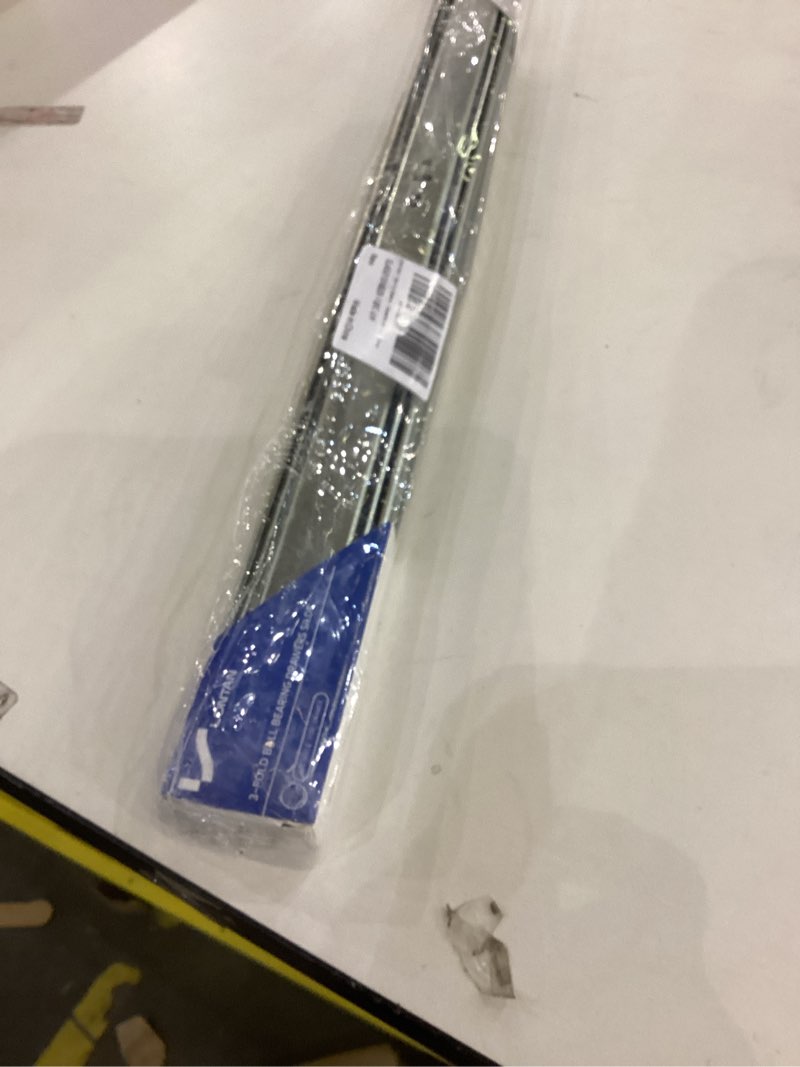 Condition photo showing As Is for LONTAN 1 Pair Full Extension Ball Bearing Drawer Slides 12 14 16 18 20 22 24 Inch Heavy Duty Side Mount File Cabinet Rails Dresser Runner Kitchen Cabinet Drawer Glides 100 LB Capacity (20 inch,Silve) 20 Inch 1