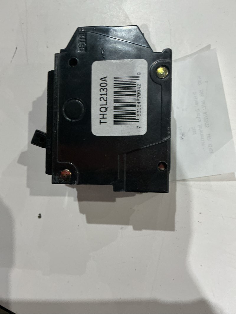 Condition photo showing As Is for 30 amp 1 in. double-pole circuit breaker (thql2130a)