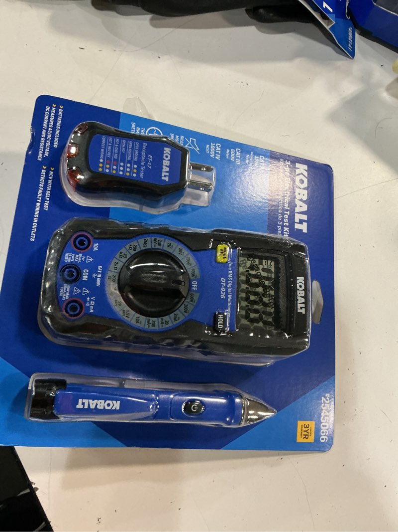 Condition photo showing Good Condition for kobalt digital display specialty meter 10 amp 50-1000v -volt