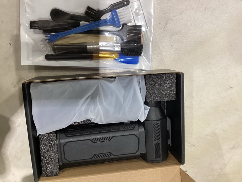 Condition photo showing Good Condition for compressed air duster, 130,000rpm ultra-powerful cordless electric air duster with 8000mah rechargeable battery, 4-gear adjustable air blower for keyboard, computer, car, home cleaning