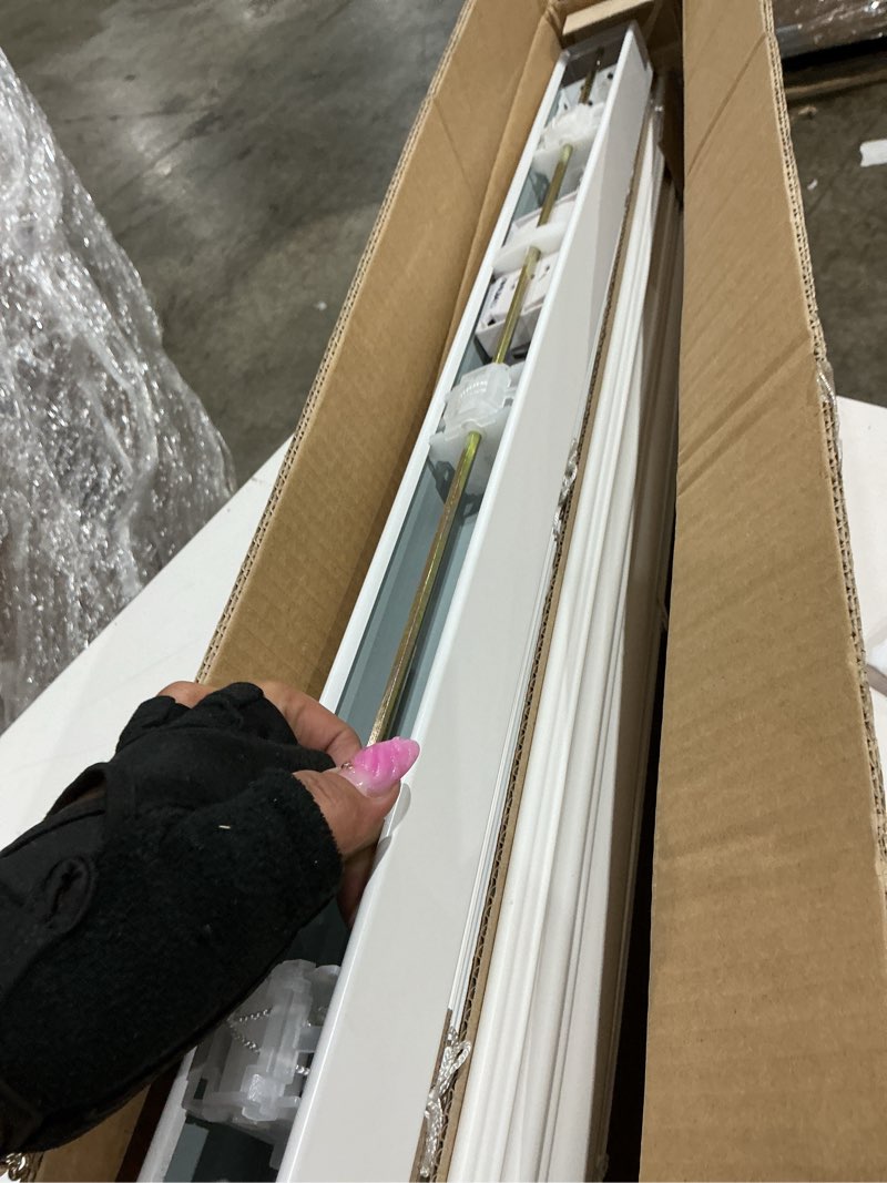 Condition photo showing Good Condition for lotus & windoware cordless 2  faux wood room darkening horizontal blind  34  width x 64  length  bright white  embossed