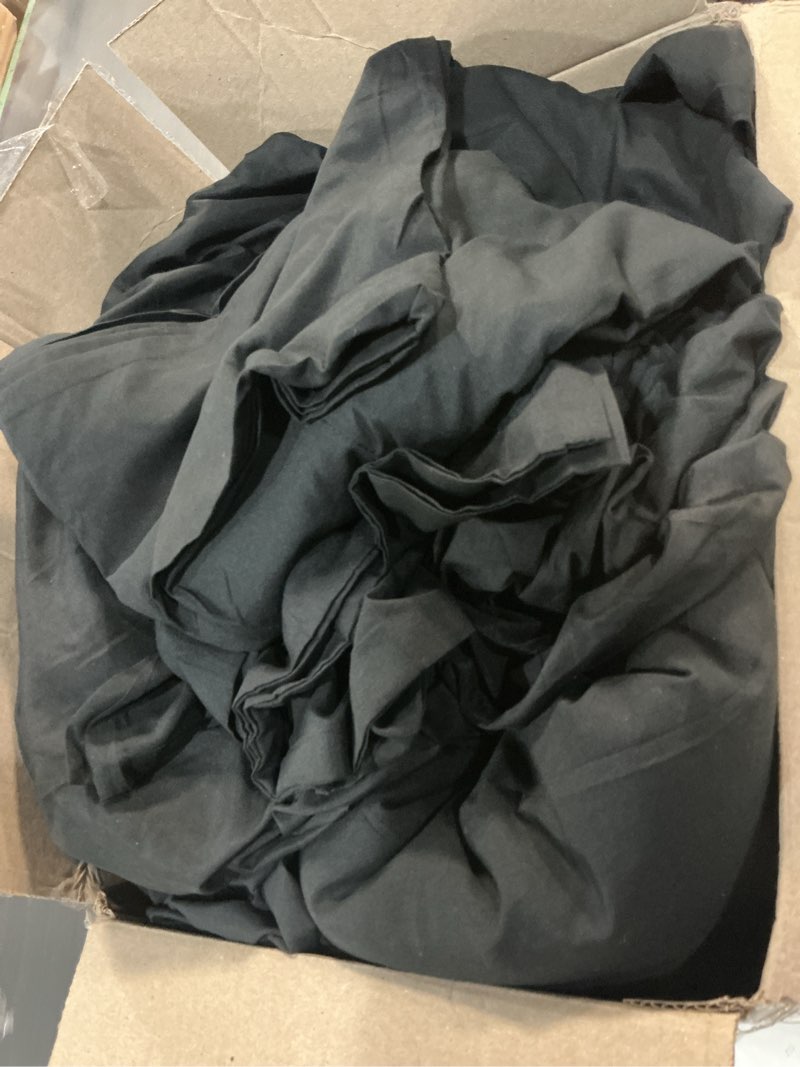 Condition photo showing Good Condition for Love's Cabin Oversized Queen Comforter Set, 7 Pieces Queen Bed in a Bag, All Season Bedding Sets with 1 Comforter, 1 Flat Sheet, 1 Fitted Sheet, 2 Pillowcase and 2 Pillow Sham, Black Oversized Queen Black