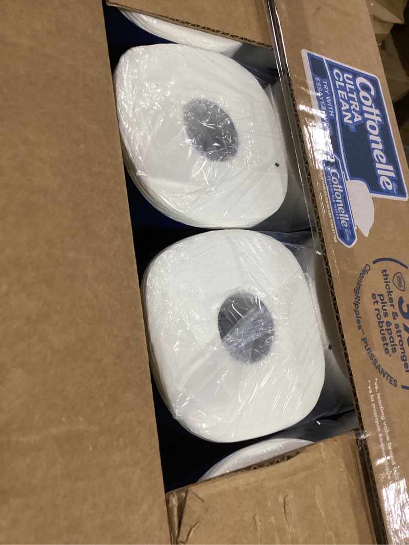 Condition photo showing New/Like New for Cottonelle Ultra Clean Toilet Paper with Active CleaningRipples Texture, Strong Bath Tissue, 32 Family Mega Rolls (32 Family Mega Rolls = 176 Regular Rolls) (8 Packs of 4), 388 Sheets per Roll