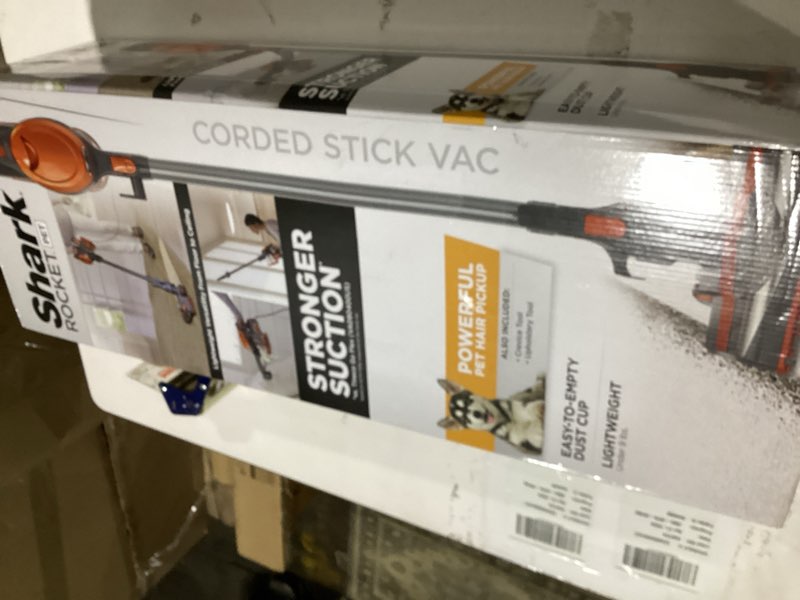 Condition photo showing Good Condition for shark rocket ultra-light corded bagless vacuum for carpet and hard floor cleaning with swivel steering (hv301), gray/orange