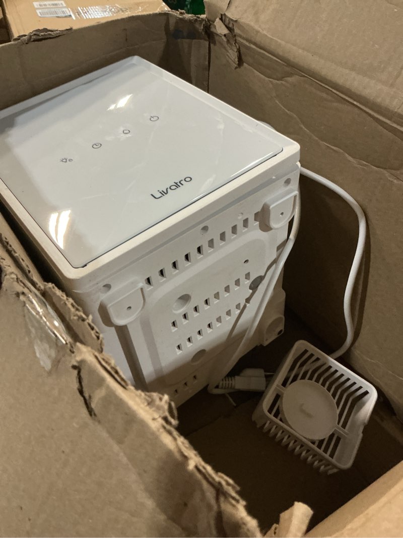 Condition photo showing As Is for Stainless Steel Humidifier, 3L Warm Mist Humidifier, Easy Clean with Warm Steam Humidifier, Healthy Air Mist Humidifiers for Bedroom Living Room, with Sleep Mode and Auto-off Setting 3LWhite