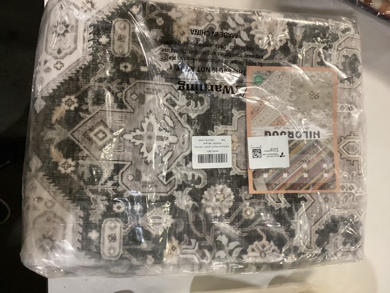 Condition photo showing New/Like New for 3x8 Runner Rug Kitchen: Hallway Washable Oriental Runners Soft Indoor Neutral Carpet for Entry Bedroom Farmhouse Low Pile Stain Resistant Hall Rugs Long Thin Door Mat - 3x8 Blue/Beige/Multi 3' x 8' (Rectangular) Blue/Multi