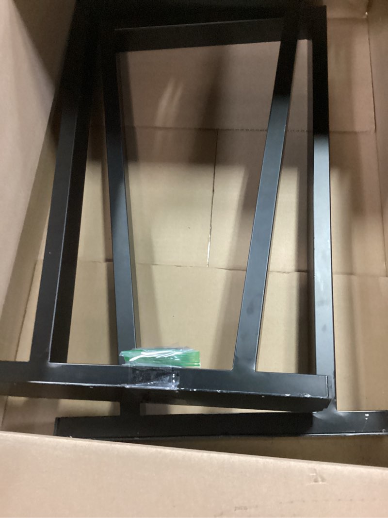 Condition photo showing Good Condition for Metal Legs for Table 28 inch Trapezoid Shape Dining Table Legs Heavy Duty Desk Legs Metal Coffee Table Legs, Black, Set of 2 28" Trapezoid-Shaped