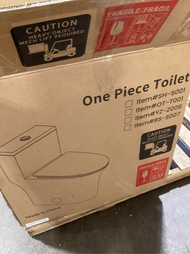 Condition photo showing Good Condition for ally dual-flush elongated one-piece toilet with glazed surface modern toilet with comfort seat height (seat included) dv-1f52816