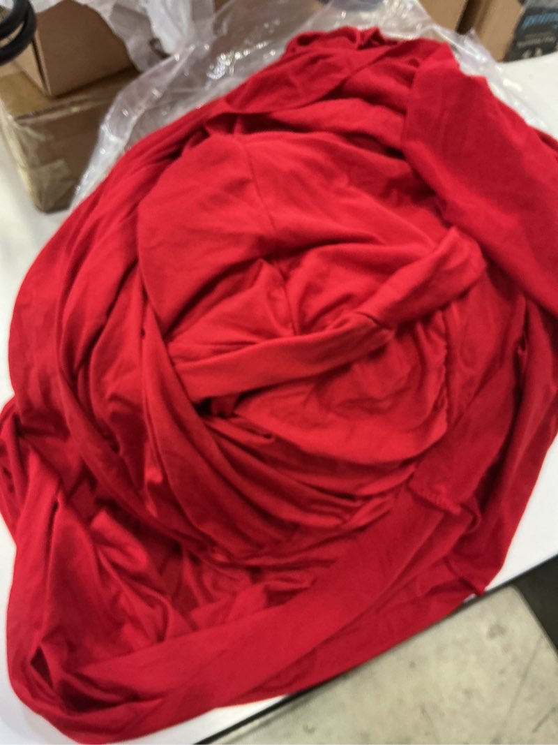 Condition photo showing As Is for smiry spandex tablecloth, elastic fitted stretch tablecloth for 6ft rectangle tables, waterproof washable table cover skirt for outdoor, wedding, banquet & parties (red, 72lx30wx30h inch) 72"x30" (rectangular) red