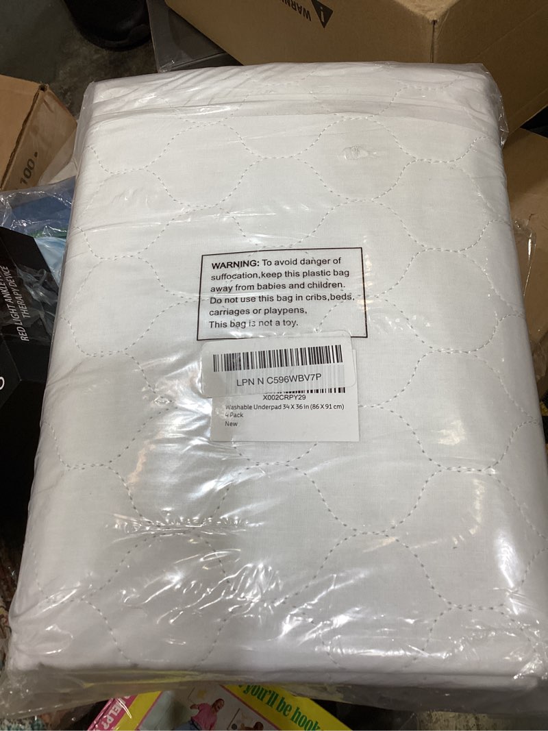 Condition photo showing Good Condition for heavy absorbency bed pad, washable and reusable incontinence bed underpads, 34"x36" (4 pack), waterproof mattress protector 34x36 inch (pack of 4)