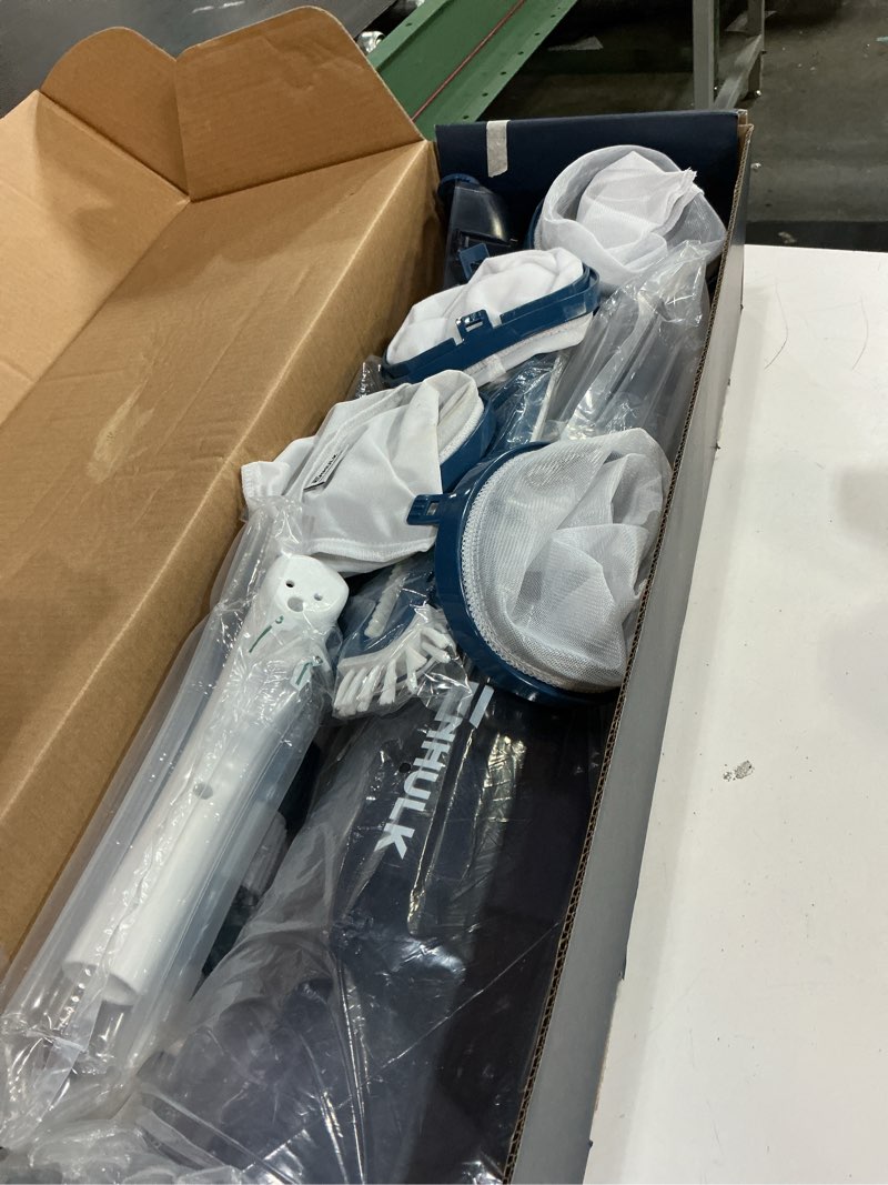 Condition photo showing Good Condition for enhulk pool vacuum for above ground pool, upgraded 13.4" wide head & telescopic pole, 18.5 gpm suction, 60 min runtime, cordless handheld rechargeable pool cleaner for inground pools (blue) pc15 blue