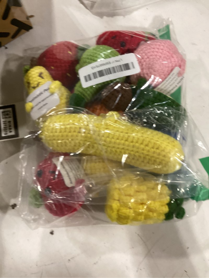 Condition photo showing New/Like New for positive crochet fruit pack (13 pc) - handmade figurines inspirational birthday teacher employee appreciation graduation gifts for girls, women, girlfriend, coworker - desk office decor