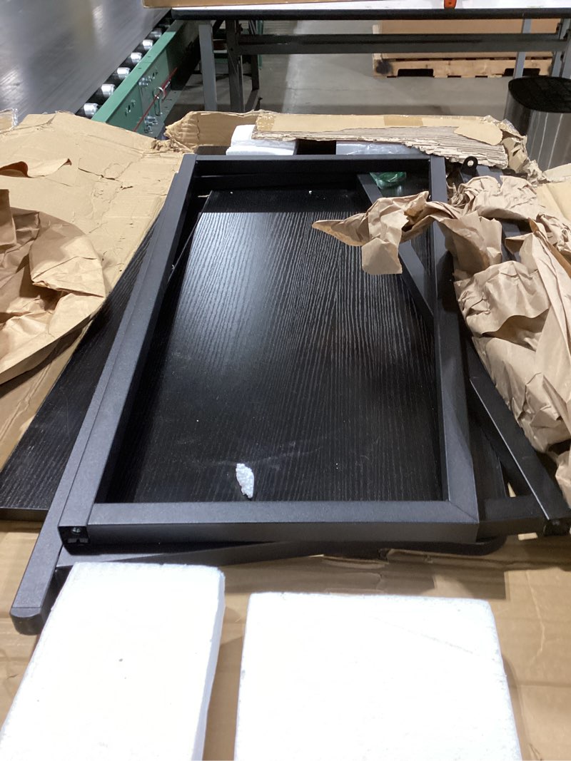 Condition photo showing Good Condition for WOHOMO Folding Computer Desk, Small Writing Foldable Desk 31.5", Space-Saving Laptop Table, Easy Assemble Workstation for Home Office,Black Small Size:31.5 x 15.7 Black