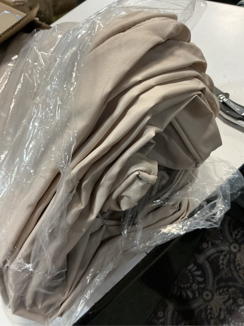 Condition photo showing Good Condition for homrest  9 -piece outdoor cushion covers set for patio furniture, reversible double-sided sofa slipcovers with zipper, water-repellent replacement covers only (khaki, 25.6×25.6×3.9in)