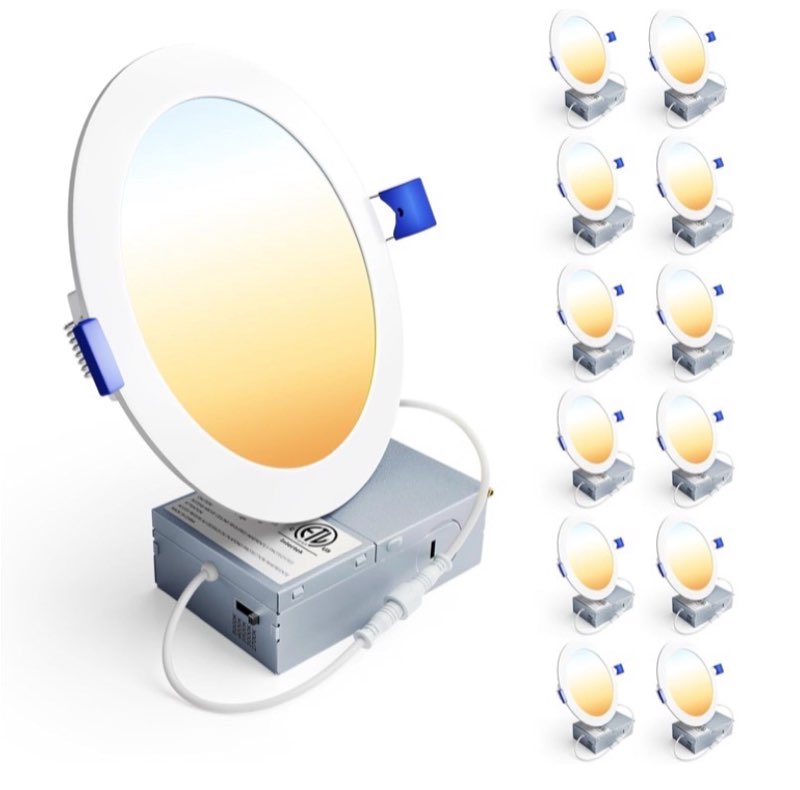 ensenior 12 pack 6 inch led recessed ceiling light