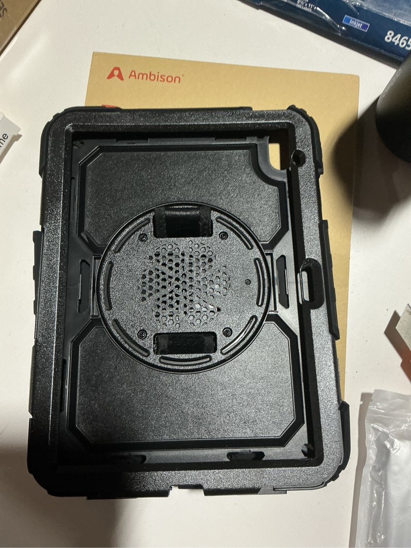 Condition photo showing Good Condition for Ambison Case for iPad (A16) 11th/10th Generation 11''/10.9'' 2025/2022, [Kid Proof] Full Body Protective Case with 9H Tempered Glass Screen Protector, 360° Rotatable Kickstand & Hand Strap (Black) Case for iPad (A16) 11th/10th Generation 11/10.9'' Black Case with Glass Screen Protector