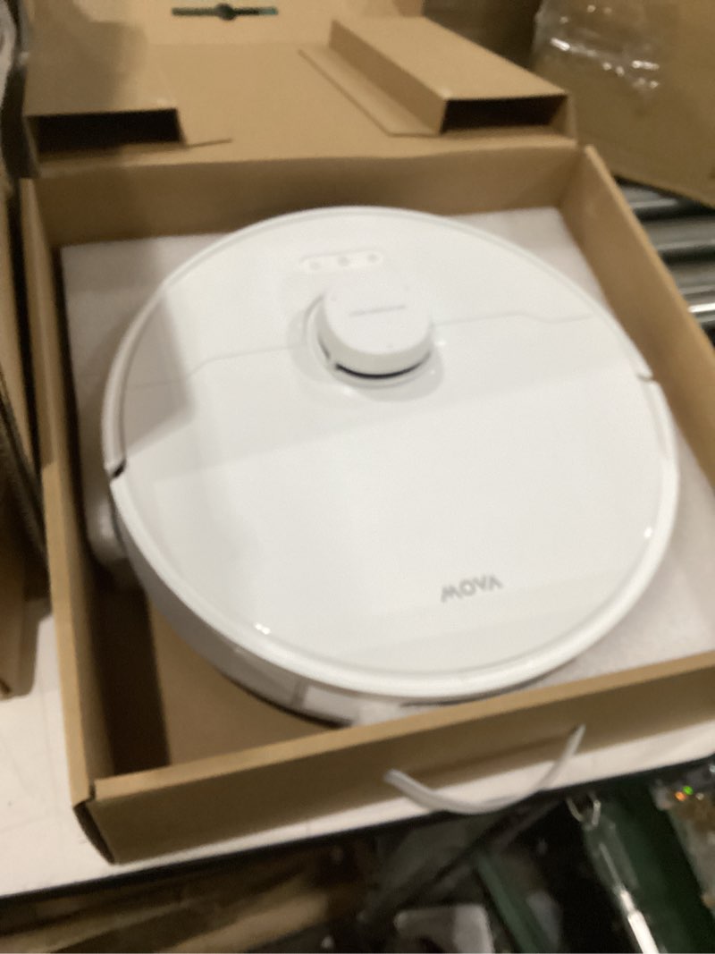 Condition photo showing New/Like New for Not tested Mova P10 Pro Ultra Robot Vacuum and Mop 13,000Pa Suction, 140°F Hot Water Auto Mop Washing & Drying, Dual Spinning Extenable Mop,10.5mm Lifting for Carpet, 360°Obstacle Avoidance, App Control