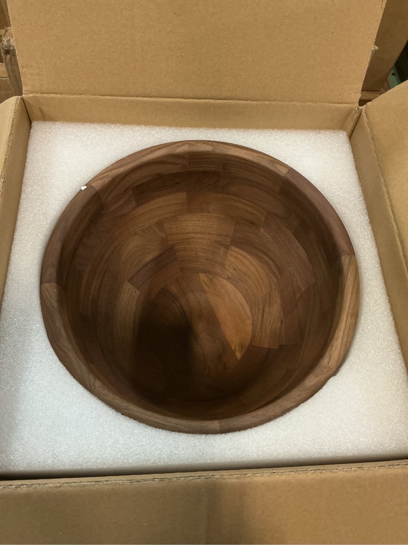 Condition photo showing New/Like New for north american solid walnut wood mixing bowl for kitchenaid mixer - handcrafted wooden bowl compatible with kitchenaid 4.5 & 5 quart tilt-head stand mixers