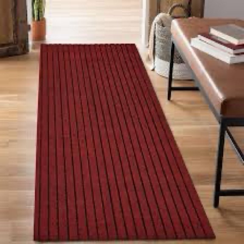 bestvue 2' x 6' runner rugs with rubber backing, outdoor indoor utility non slip carpet rug runner f