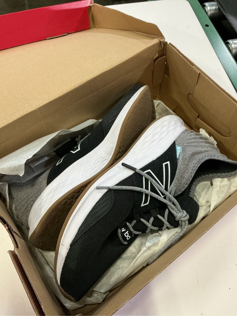 Condition photo showing Good Condition for new balance men's fresh foam roav v1 sneaker, black/light aluminum, 10