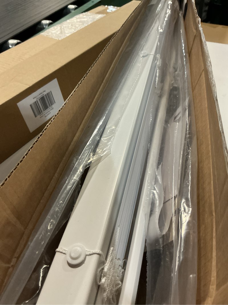 Condition photo showing Good Condition for unishades no drill blinds for windows 1" vinyl l-shaped slats cordless mini blinds for home, for window size 32" w × 64" h white white 32" w × 64" h