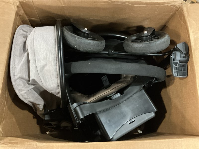 Condition photo showing As Is for evenflo pivot modular travel system with litemax infant car seat with anti-rebound bar (desert tan)