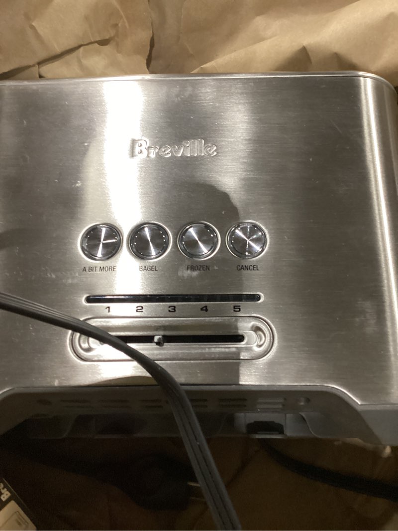 Condition photo showing As Is for Breville BTA720XL Bit More Toaster, 2 Slice, Brushed Stainless Steel