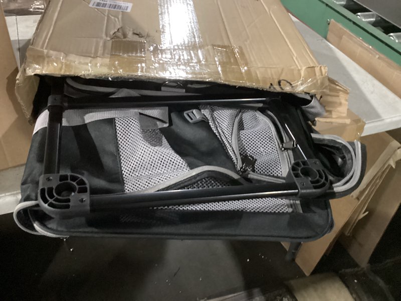 Condition photo showing Good Condition for Cat Carrier for 2 Cats, Large Dog Cat Carrier with Wheels for Under 44lbs, Rolling Pet Carrier with Removable Pole Platform and Upgraded Wheels Dog Cat Travel Carrier for Hiking Camping, Black