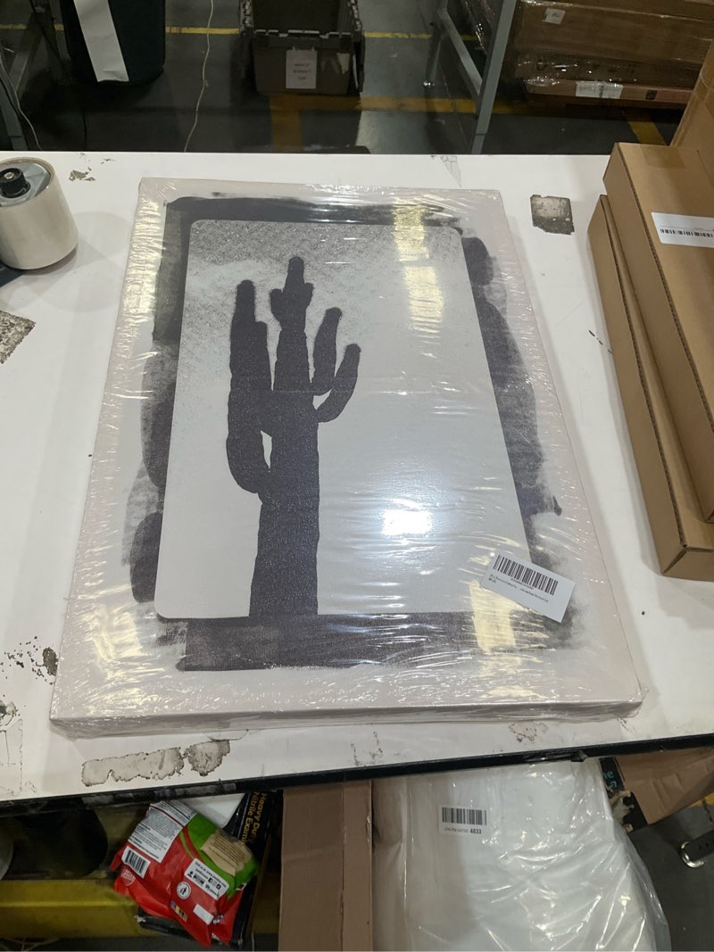 Condition photo showing New/Like New for maksoze 3pcs vintage southwestern desert western cowboy canvas wall art, black white ace of spades cactus cowboy boots poster print, long live cowgirls wall decor artwork for living room bedroom home decoration?unframed? poster 16×24in