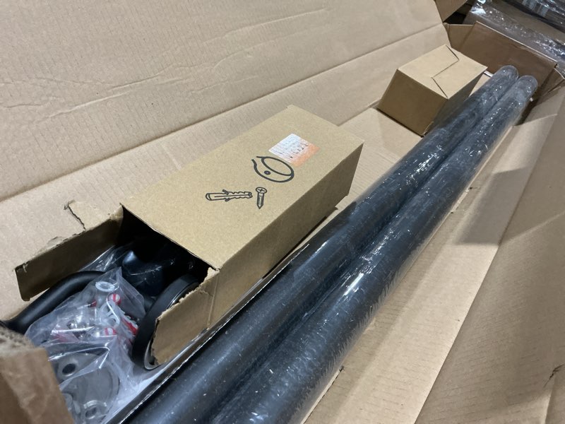 Condition photo showing New/Like New for rothley 6.6 ft industrial handrails for indoor stairs: modern staircase handrails wall mount stair handrail 1.6" round sturdy pipe hand railings for steps matt black powder coat stairway railing 6.6ft matt black
