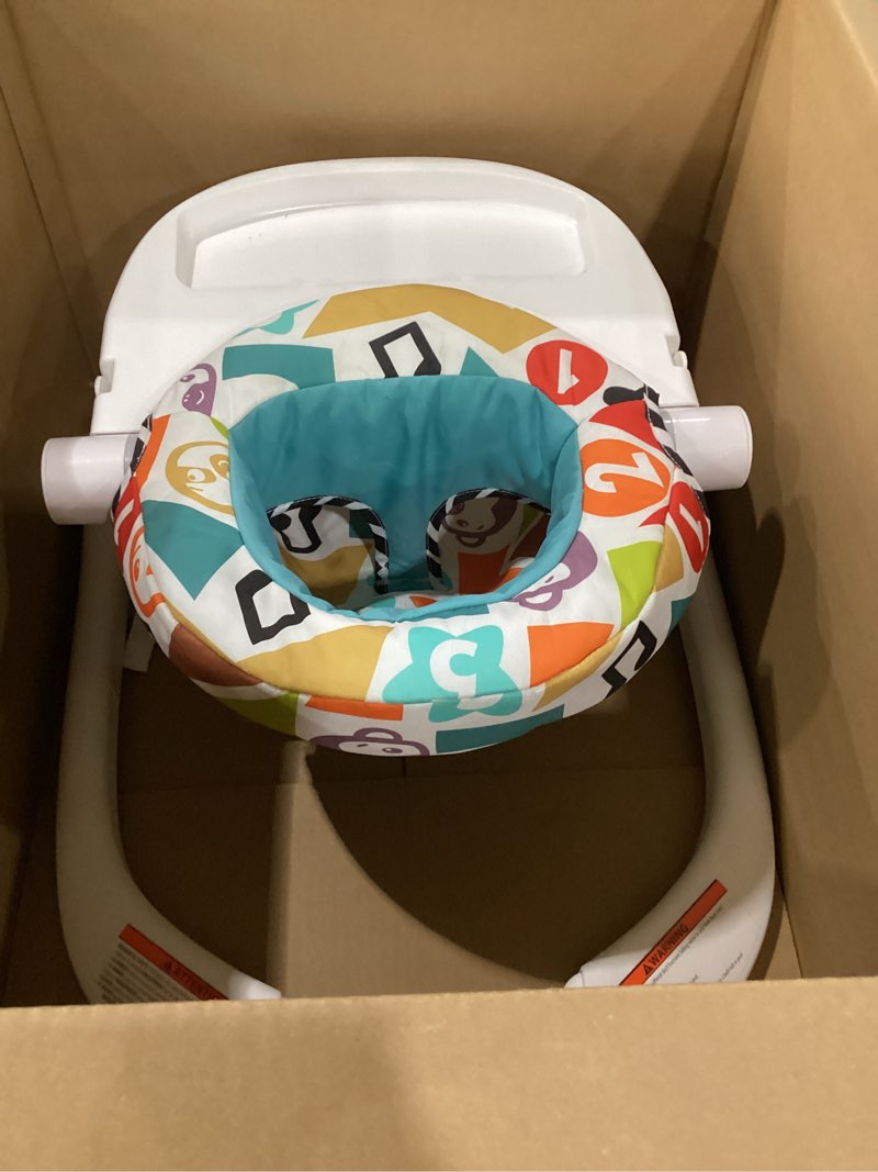 Condition photo showing New/Like New for Fisher-Price Baby Portable Chair Deluxe Kick & Play Sit-Me-Up Floor Seat with Piano Learning Toy & Snack Tray for Infants to Toddlers Blue Baby Seat