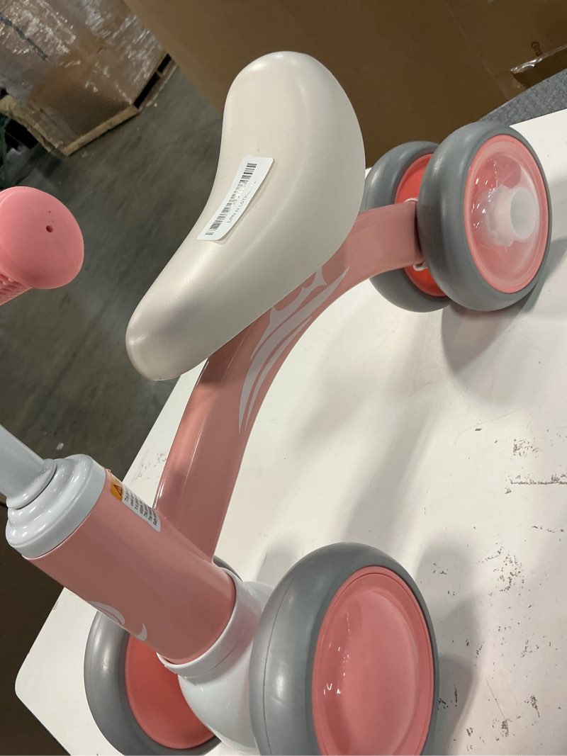 Condition photo showing As Is for Colorful Lighting Baby Balance Bike Toys for 1 Year Old Girl Gifts, 10-36 Month Toddler Balance Bike, No Pedal 4 Silence Wheels & Soft Seat Pre-School First Riding on Toys, 1st Birthday Gifts.