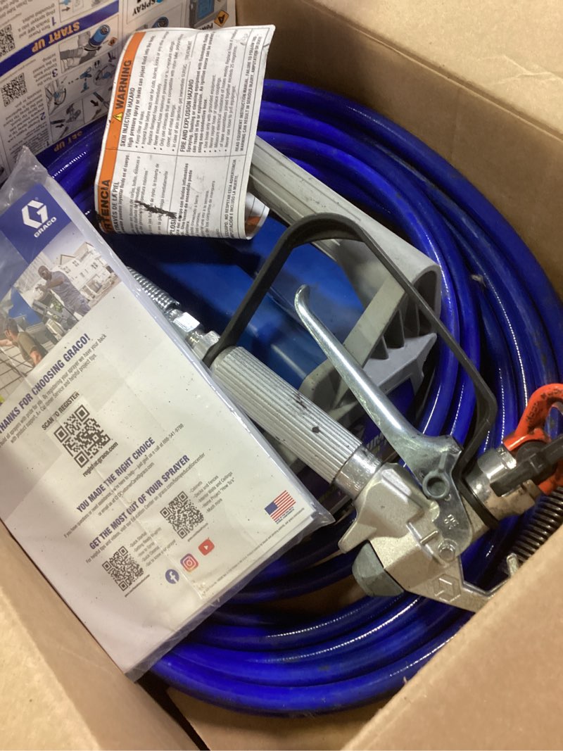 Condition photo showing As Is for graco magnum 2800 psi metal airless sprayer