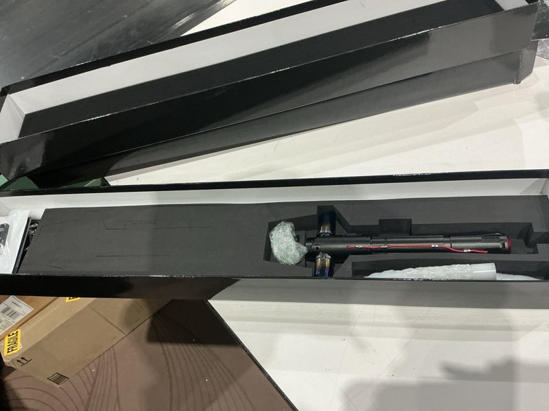 Condition photo showing Good Condition for heavy dueling light saber motion control smooth swing crossguard light saber with 12 rgb colors 16 sound fonts heavy metal handle and replaceable blade, light sabers for adults