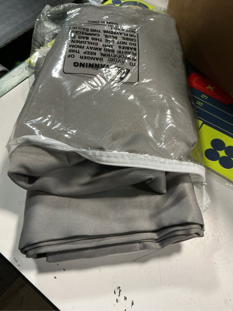 Condition photo showing Good Condition for airwill 2 panels blackout curtains solid soft grommet grey curtains black out thermal insulated soundproof room darkening long drapes/panels for living room bedroom 40 x 94 inch length 40 \\\"w x 94\\\"l (pack of 2) grey