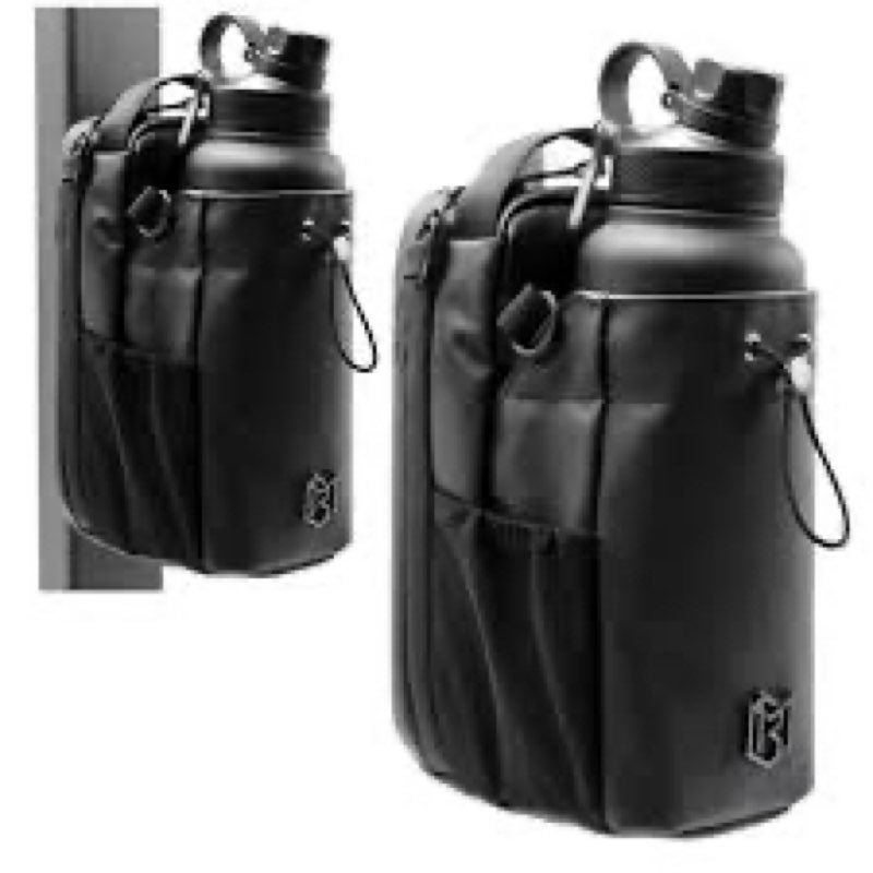 NATURE PIONEOR Magnetic Gym Bag for Men and Women - Magnet Water Bottle Holder Sling Carrier with Cr