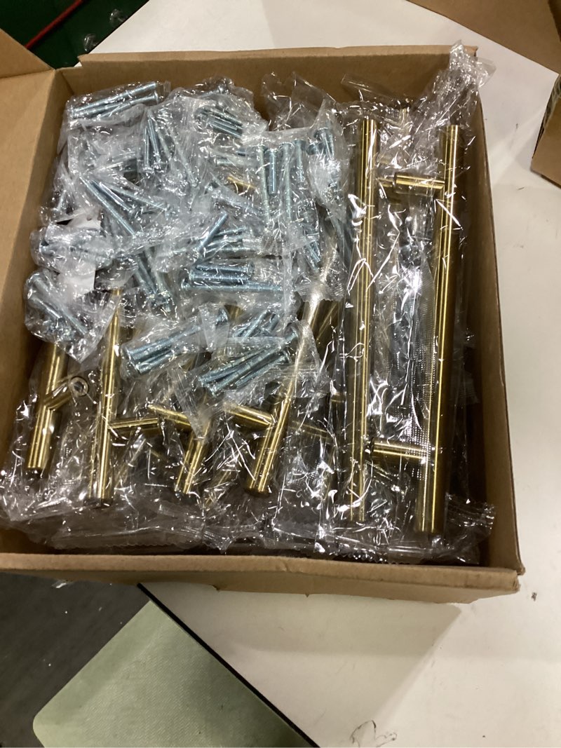 Condition photo showing Good Condition for Haliwu 30 Pack Cabinet Handles Brass Gold Cabinet Pulls 5 Inch Hole Center Drawer Pulls Modern Bar Dresser Handles for Bathroom Kitchen Bedroom 5 inch hole center Brass Gold 30